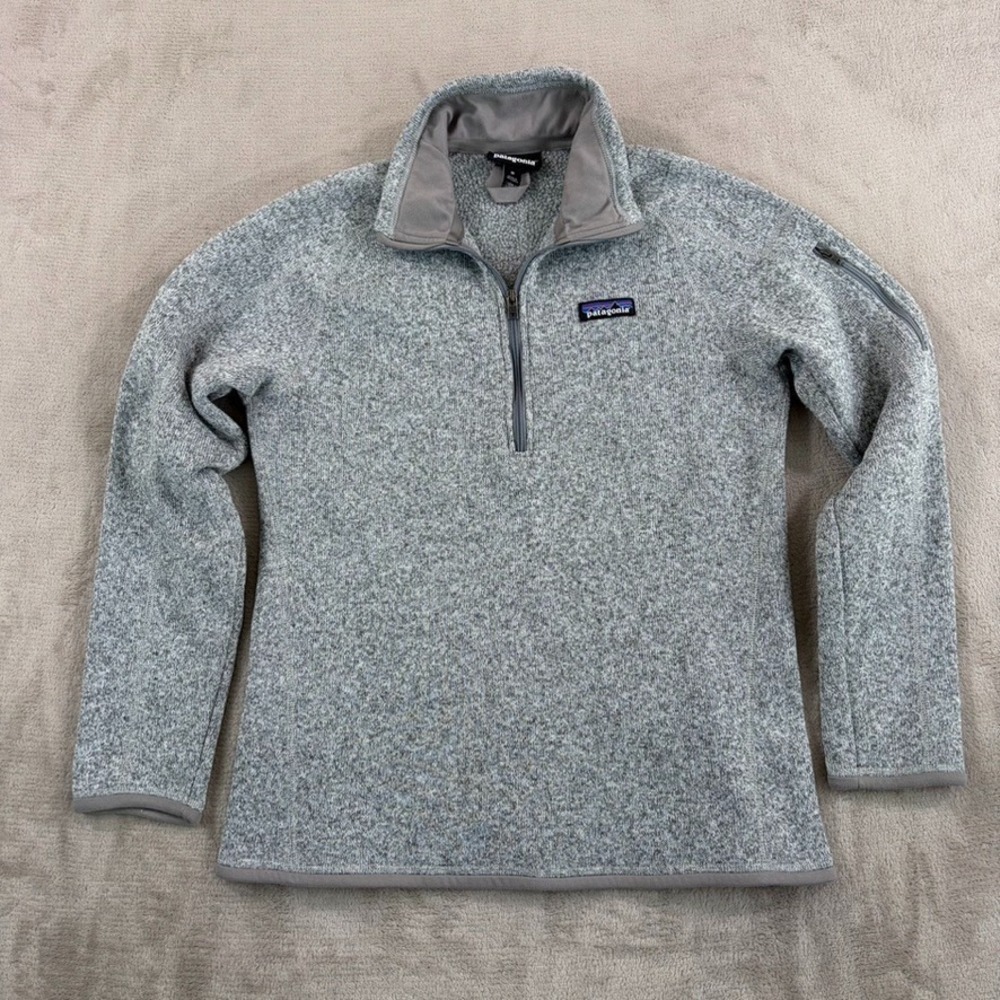 Patagonia Better Sweater 1/4-Zip Fleece Pullover in Birch White Women‎ Medium